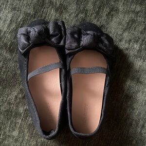 Elegant Black Bow Flats